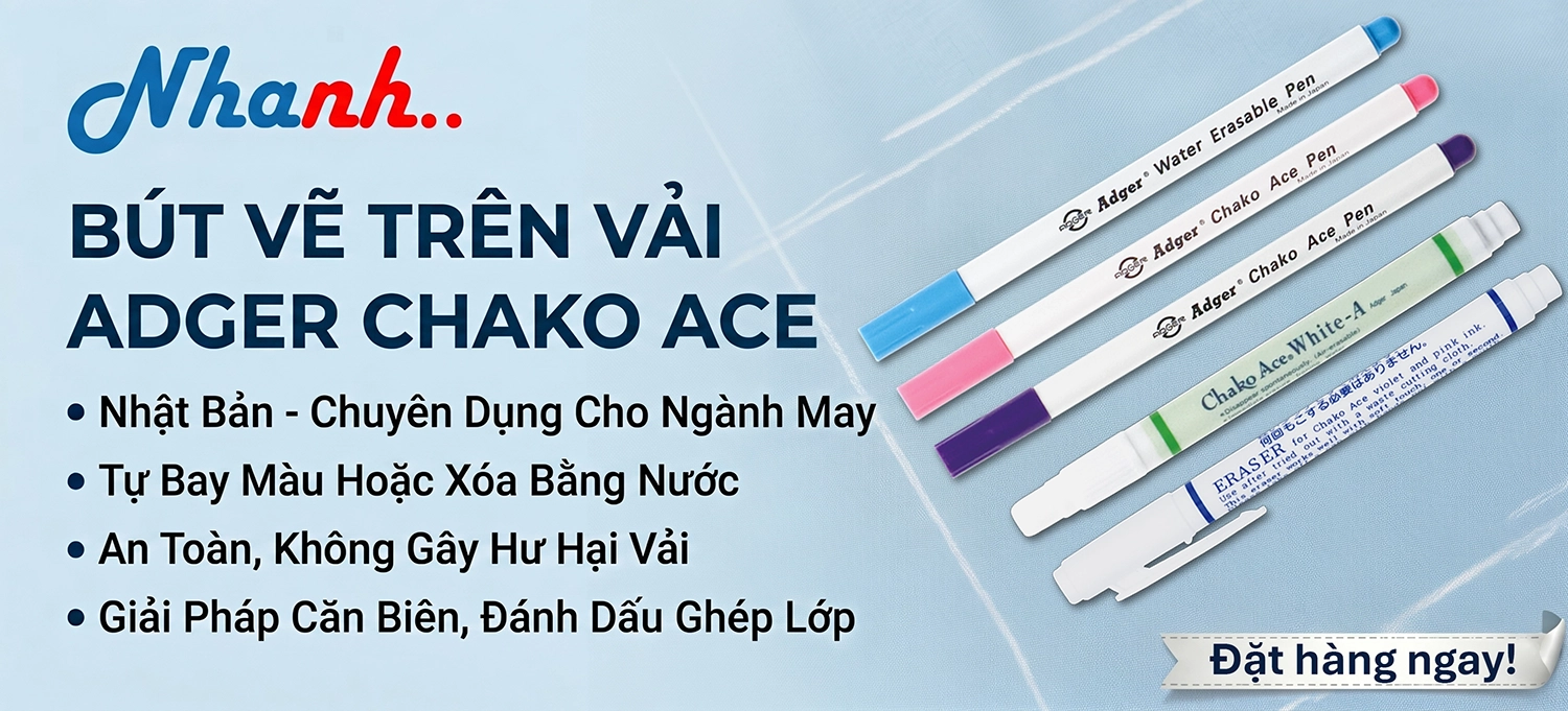 Bút Vẽ, Đánh Dấu Trên Vải Adger Chako Ace – Giải Pháp Chuyên Dụng Cho Ngành May Mặc